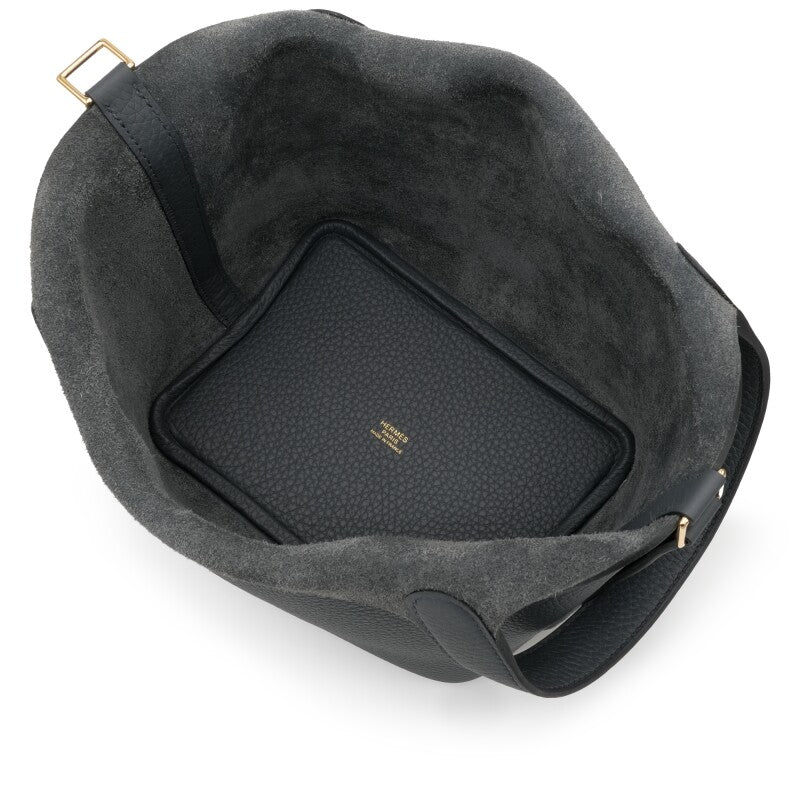 Hermès Gris Misty Clemence Picotin Lock 18 Permabrass Hardware