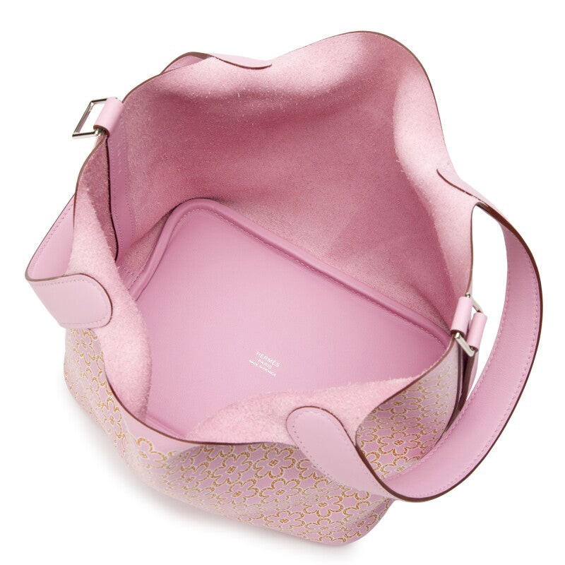 Hermès Mauve Sylvestre Swift Lucky Daisy Picotin Lock 18 Palladium Hardware