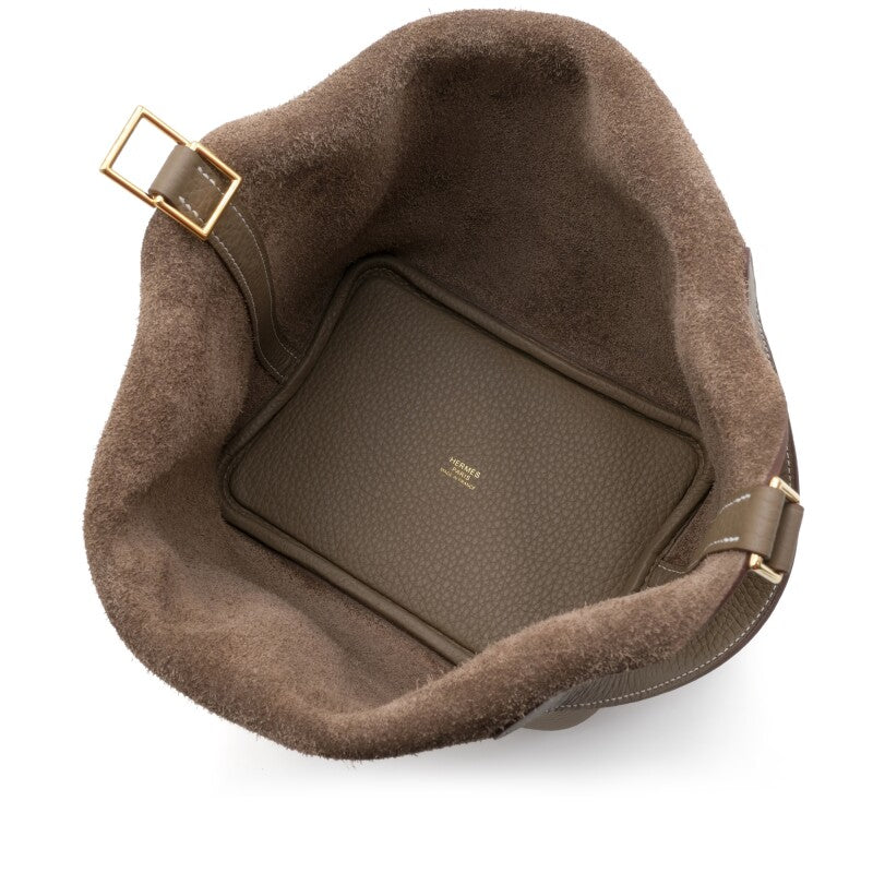 Hermès Etoupe Clemence Picotin Lock 18 Gold Hardware
