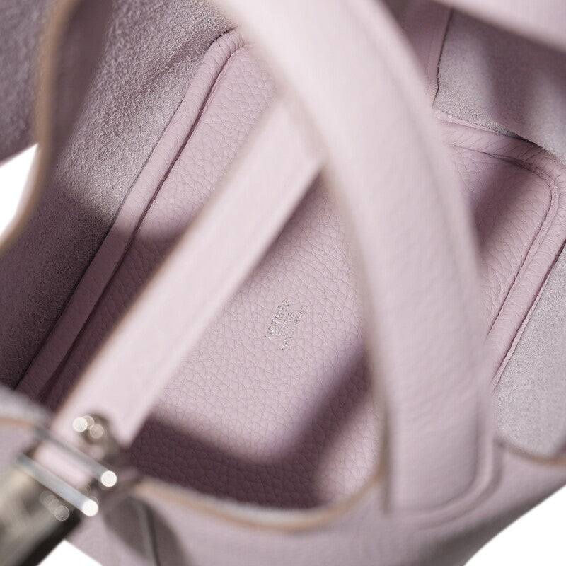 Hermès Mauve Pale Clemence Picotin Lock 18 Palladium Hardware
