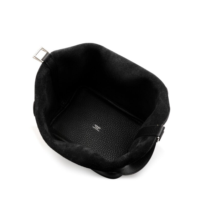 Hermès Black Clemence Picotin Lock 18 Palladium Hardware