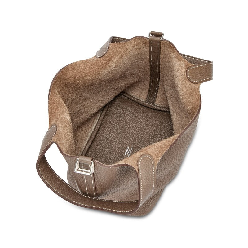 Hermès Etoupe Clemence Picotin Lock 18 Palladium Hardware