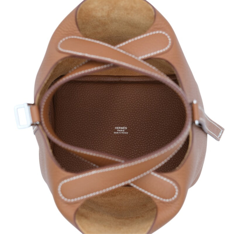 Hermès Gold Clemence Picotin Lock 18 Palladium Hardware