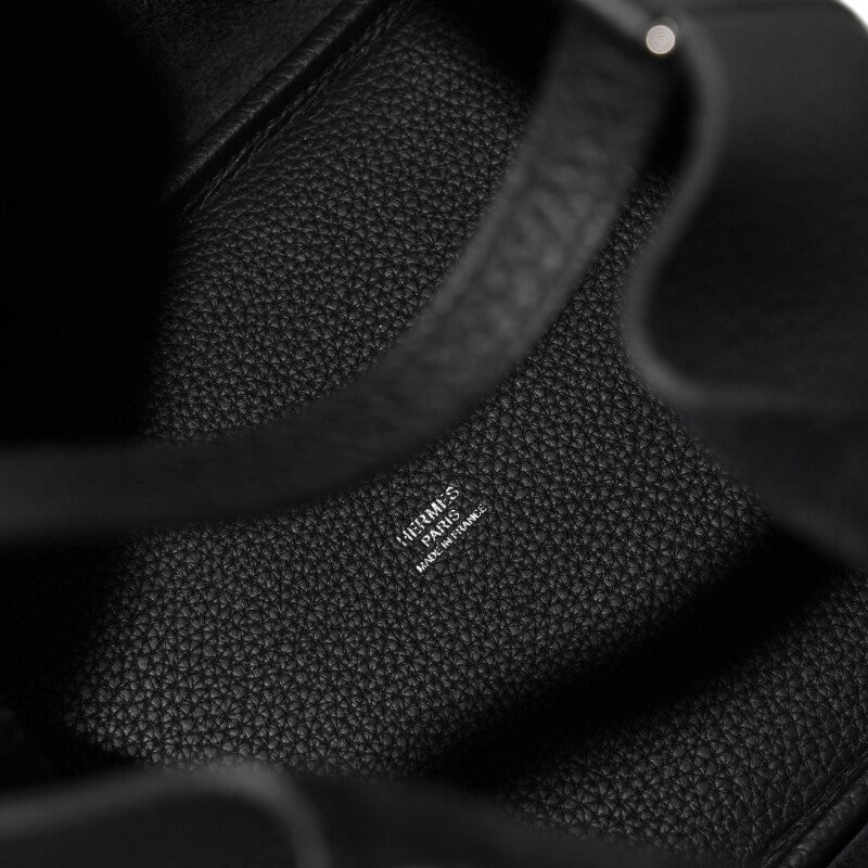 Hermès Black Clemence Picotin Lock 22 Palladium Hardware