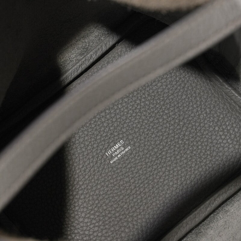 Hermès Gris Meyer Clemence Picotin Lock 18 Palladium Hardware