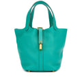 Hermès Vert Verone Clemence Picotin Lock 18 Gold Hardware
