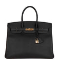 Hermès Birkin 35 Black Epsom Gold Hardware