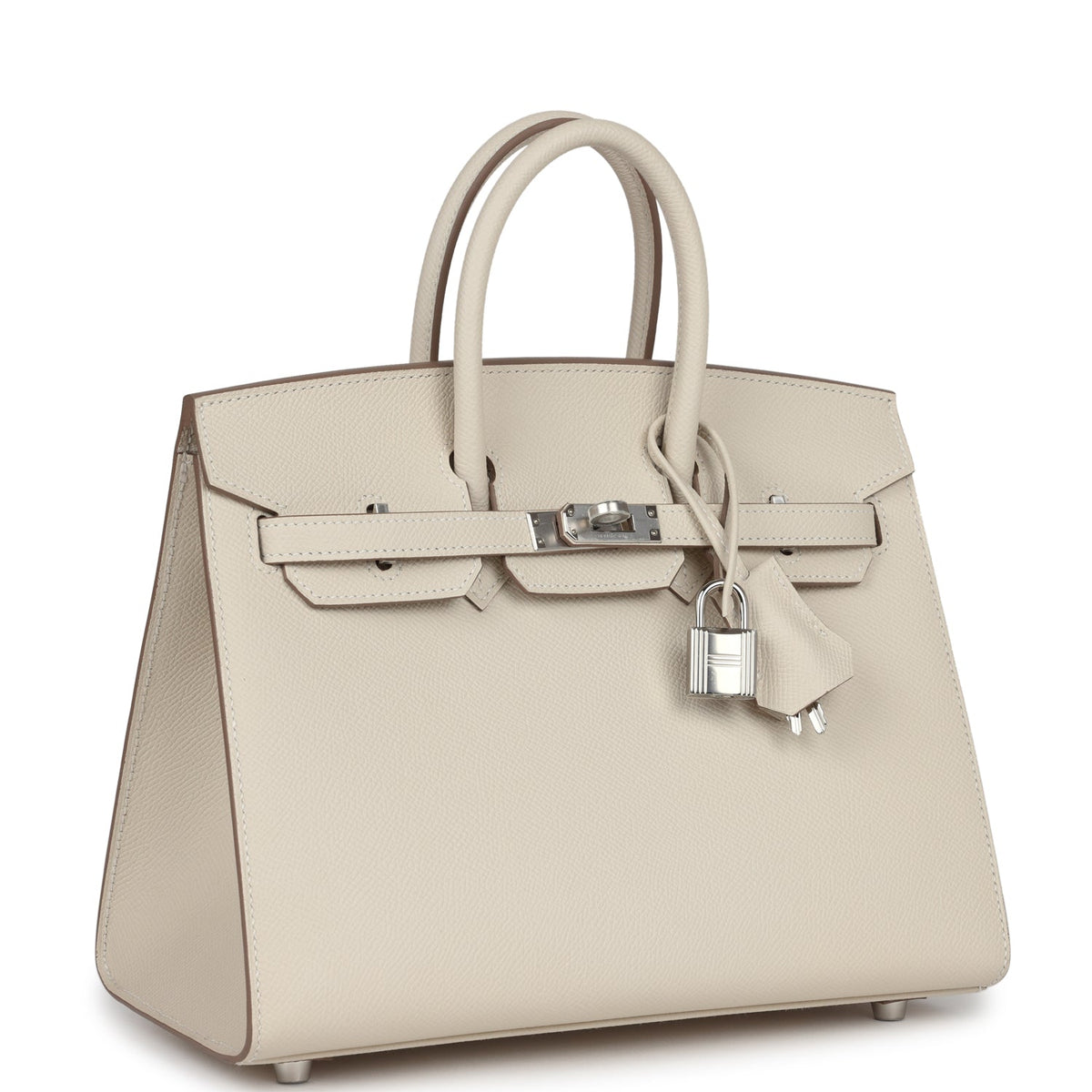 Hermès Birkin Sellier 25 Craie Epsom Palladium Hardware