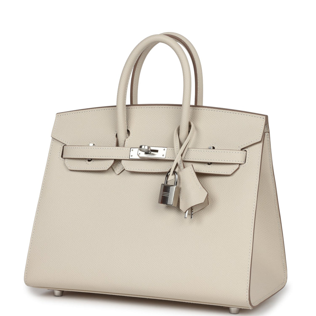 Hermès Birkin Sellier 25 Craie Epsom Palladium Hardware