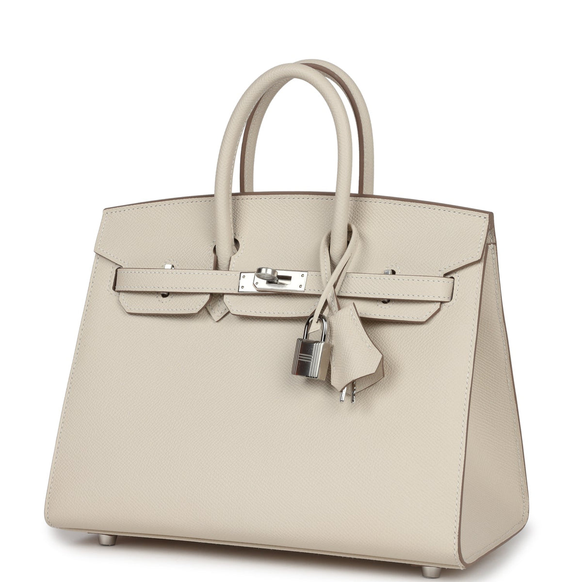 Hermès Birkin Sellier 25 Craie Epsom Palladium Hardware