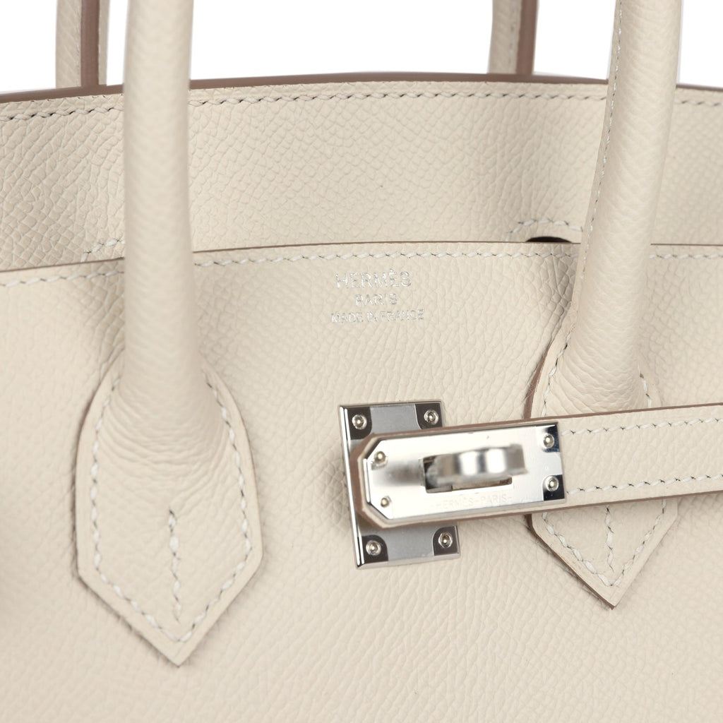 Hermès Birkin Sellier 25 Craie Epsom Palladium Hardware