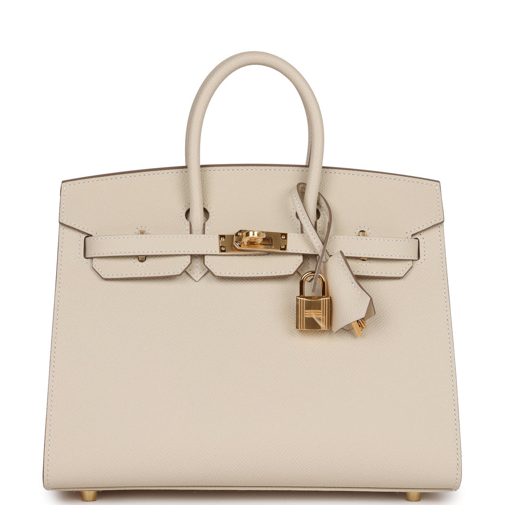 Hermès Birkin Sellier 25 Craie Epsom Gold Hardware