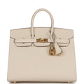 Hermès Birkin Sellier 25 Craie Epsom Gold Hardware