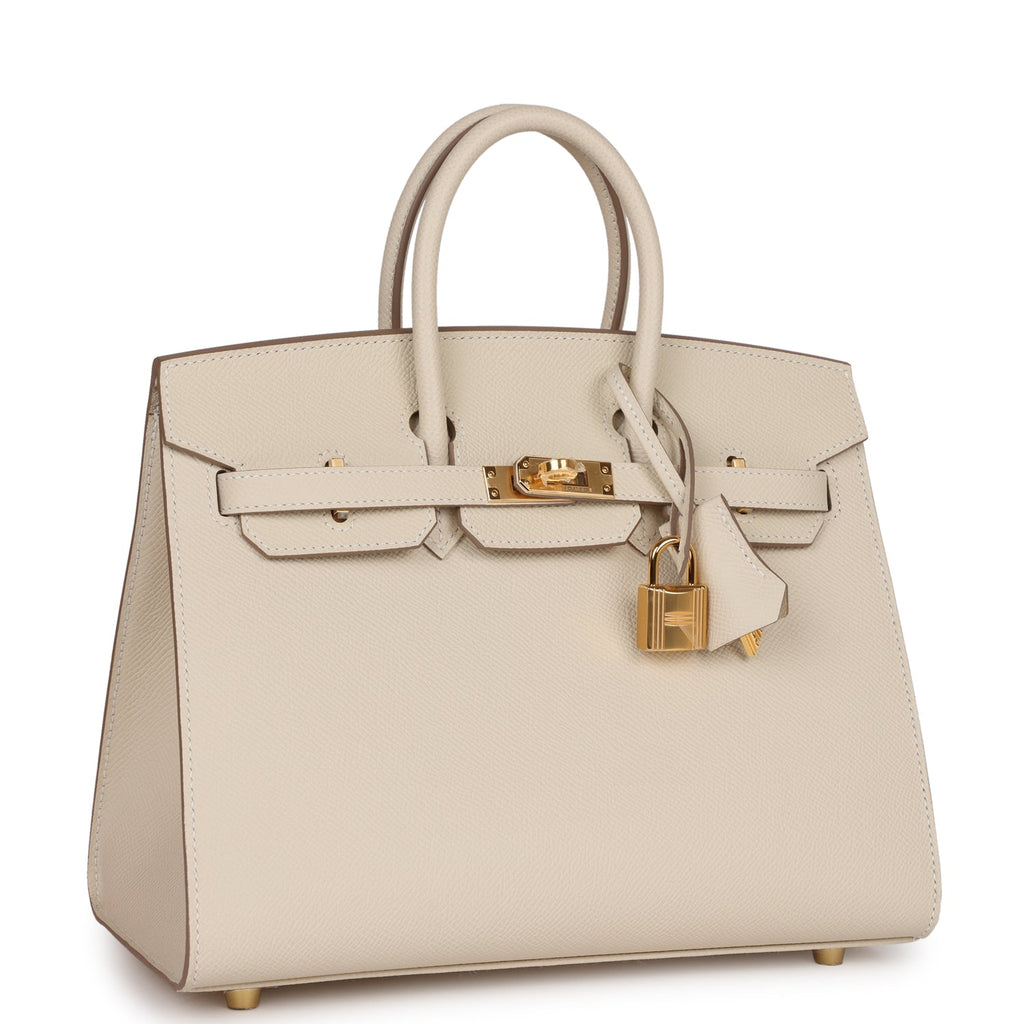 Hermès Birkin Sellier 25 Craie Epsom Gold Hardware