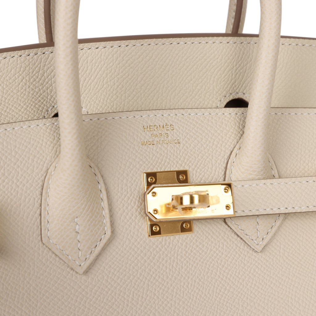 Hermès Birkin Sellier 25 Craie Epsom Gold Hardware