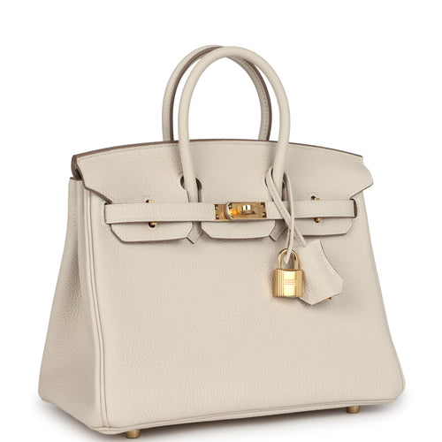 Hermès Birkin 25 Craie Togo Gold Hardware
