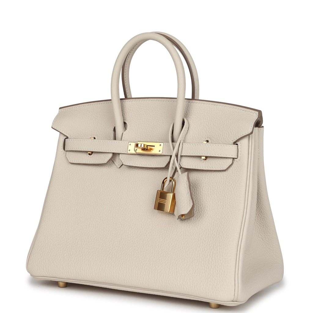 Hermès Birkin 25 Craie Togo Gold Hardware