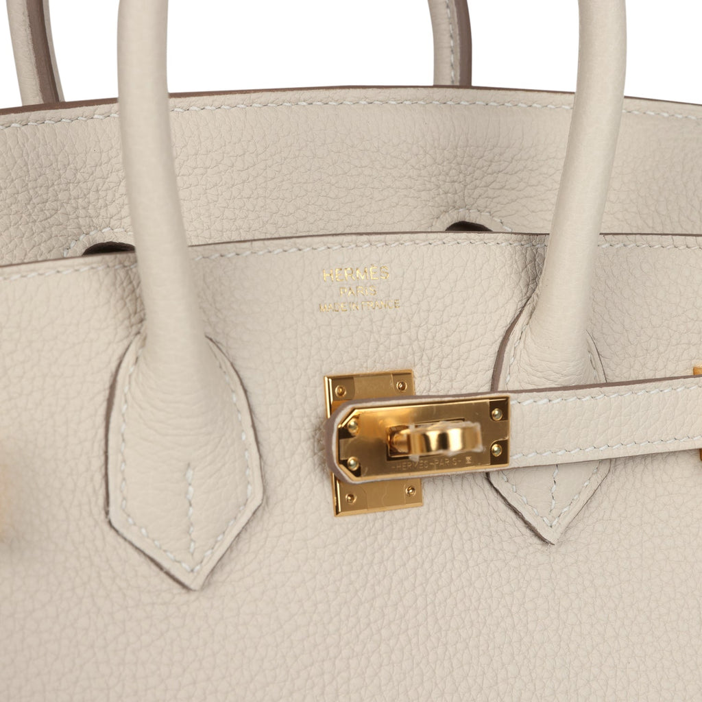 Hermès Birkin 25 Craie Togo Gold Hardware