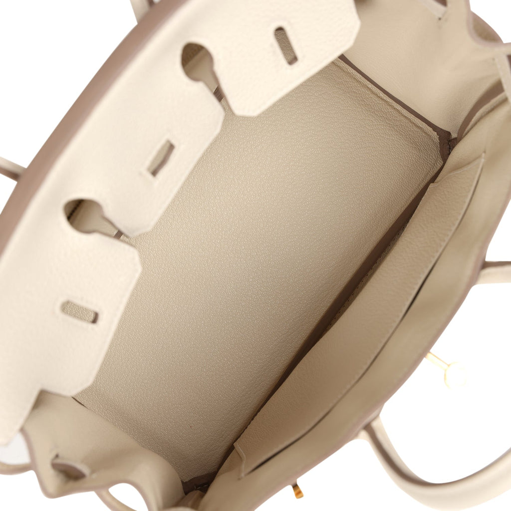 Hermès Birkin 25 Craie Togo Gold Hardware