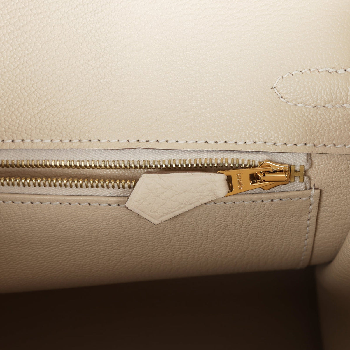 Hermès Birkin 25 Craie Togo Gold Hardware