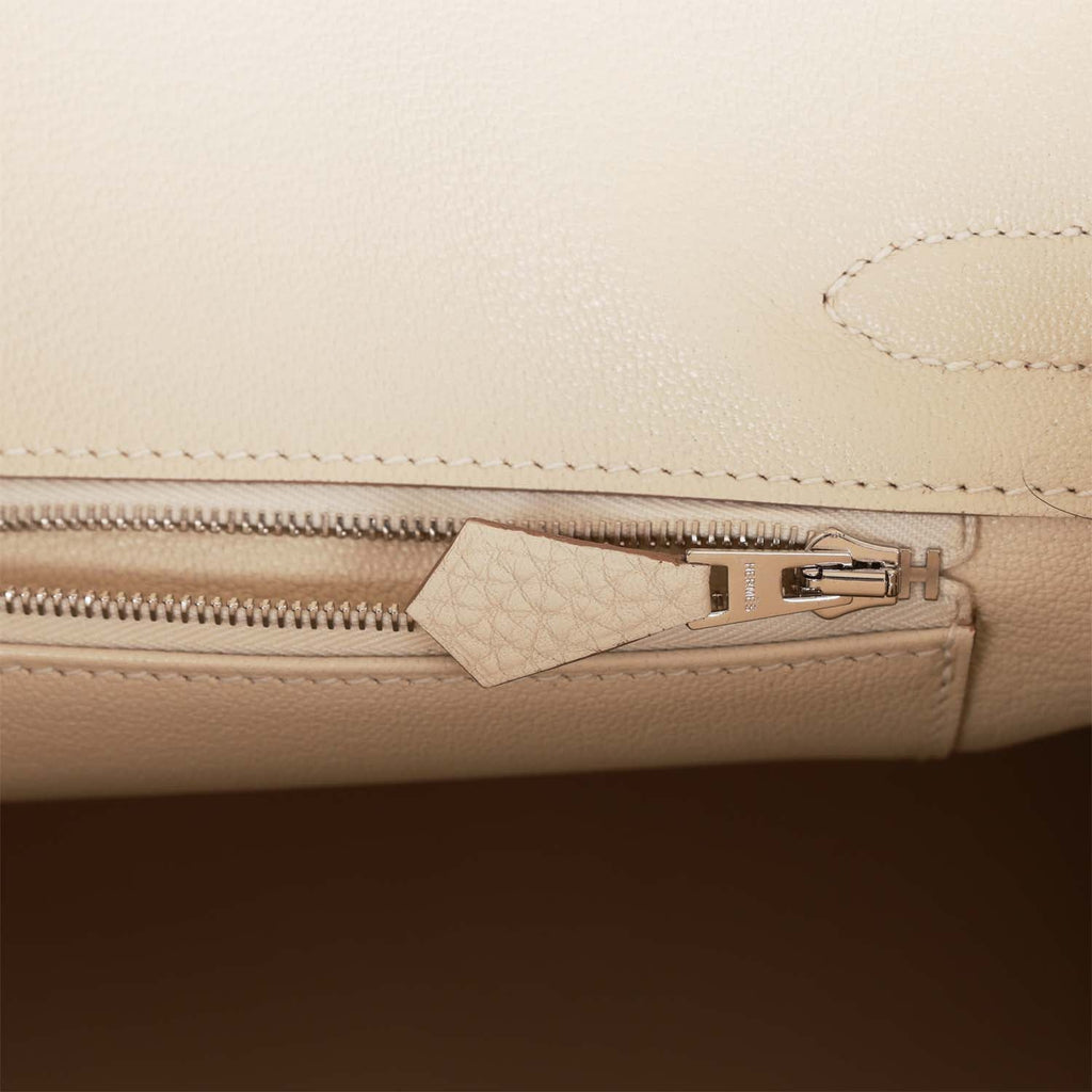 Hermès Birkin 30 Craie Togo Palladium Hardware