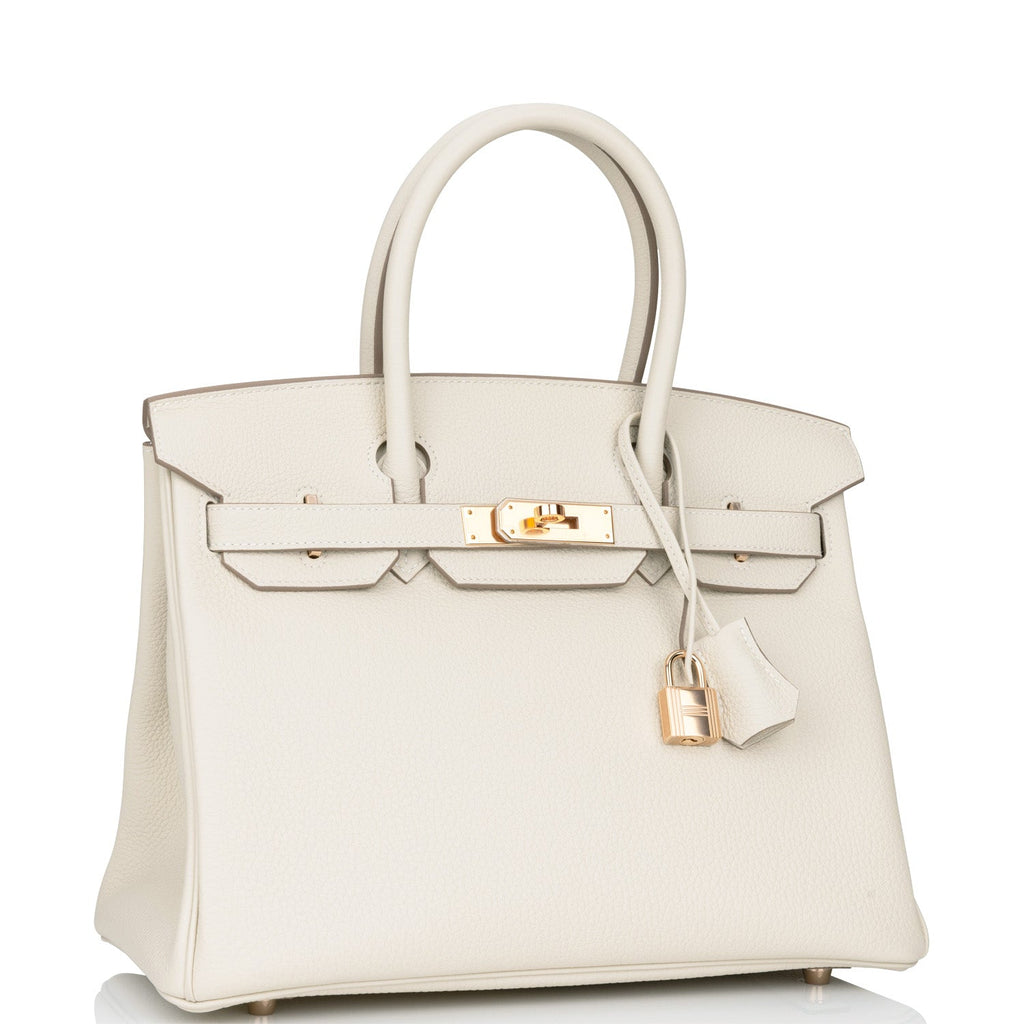 Hermès Birkin 30 Craie Togo Rose Gold Hardware