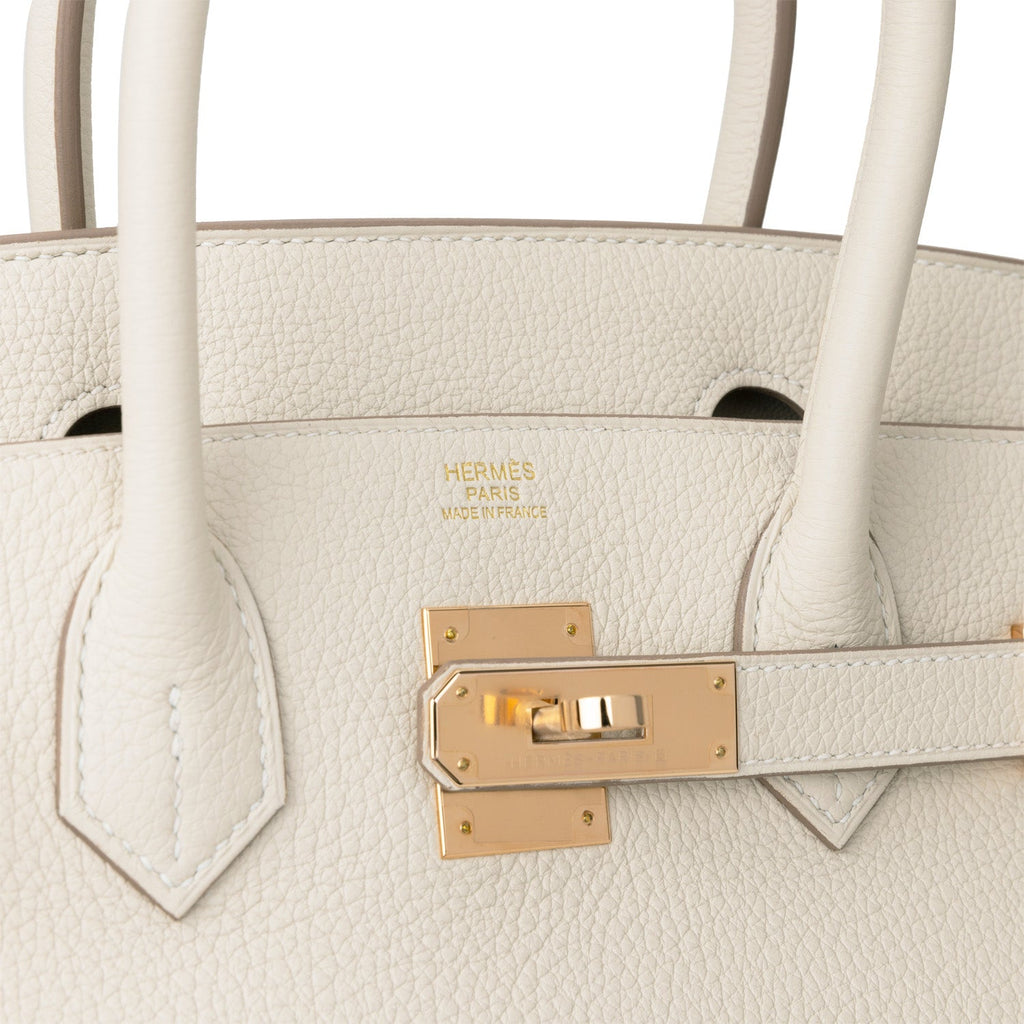 Hermès Birkin 30 Craie Togo Rose Gold Hardware