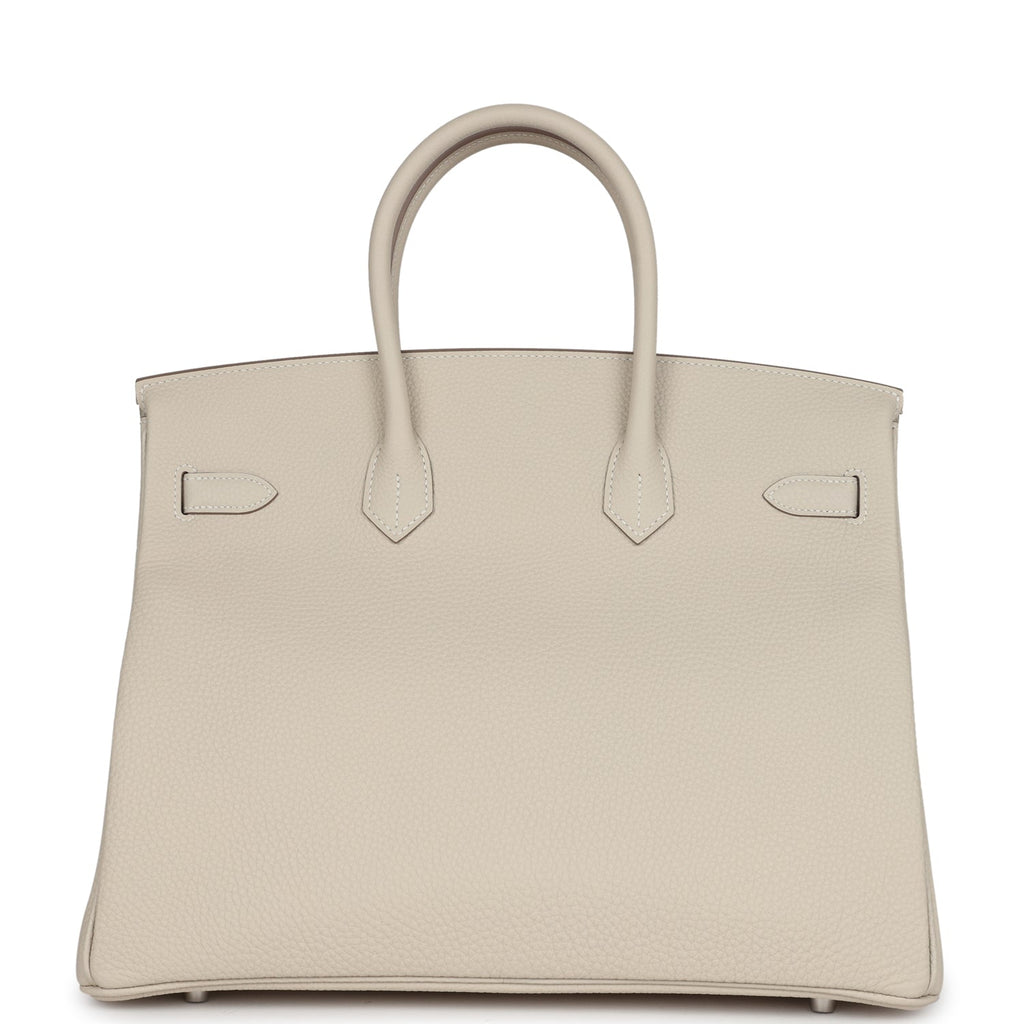 Hermès Birkin 35 Craie Togo Palladium Hardware