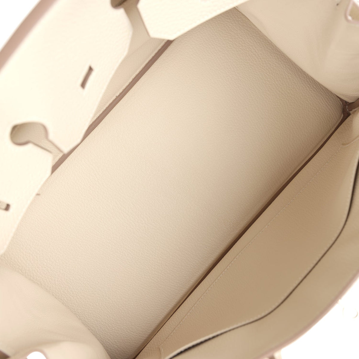 Hermès Birkin 35 Craie Togo Palladium Hardware