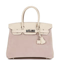 Hermès Birkin 30 Glycine Grizzly and Nata Swift Palladium Hardware
