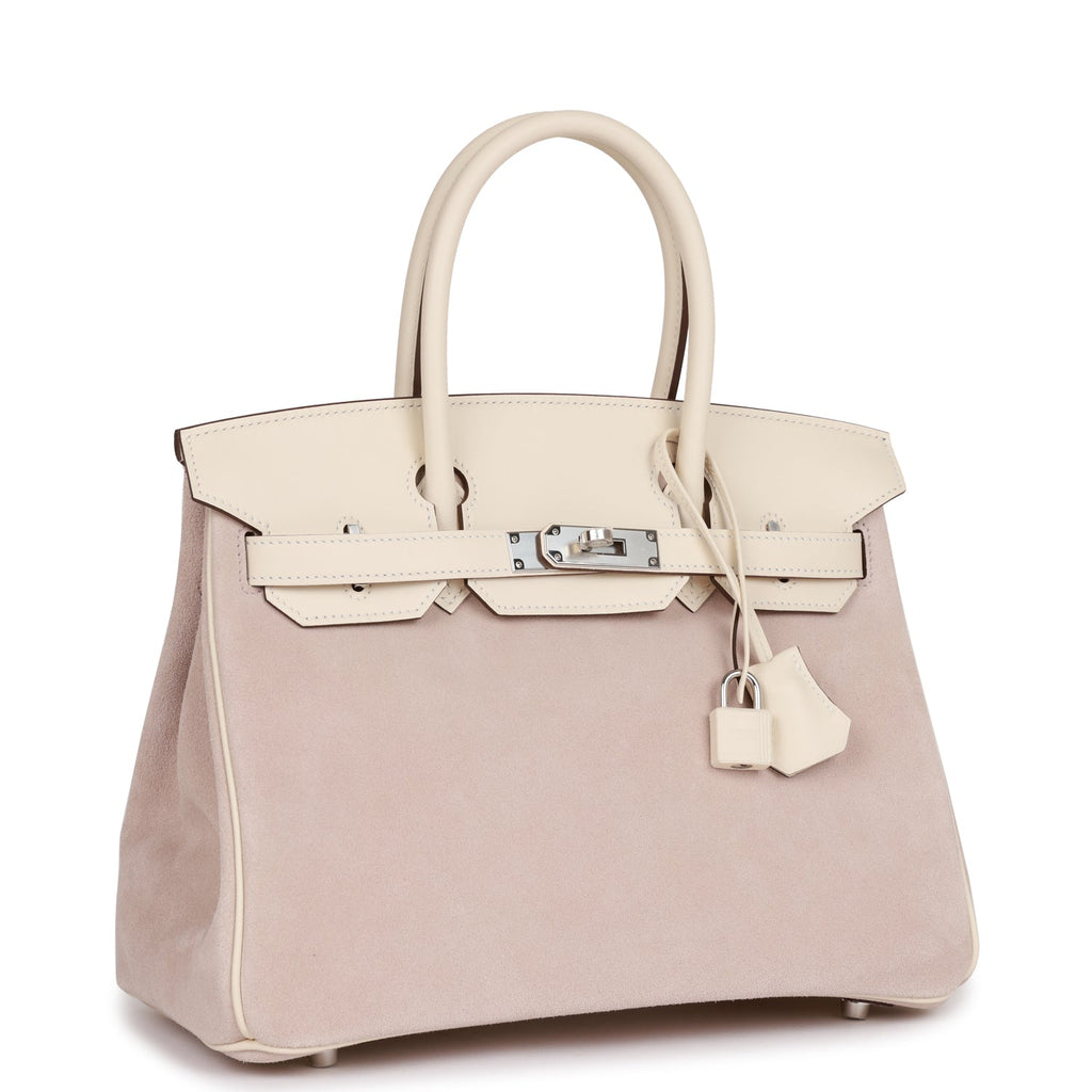 Hermès Birkin 30 Glycine Grizzly and Nata Swift Palladium Hardware