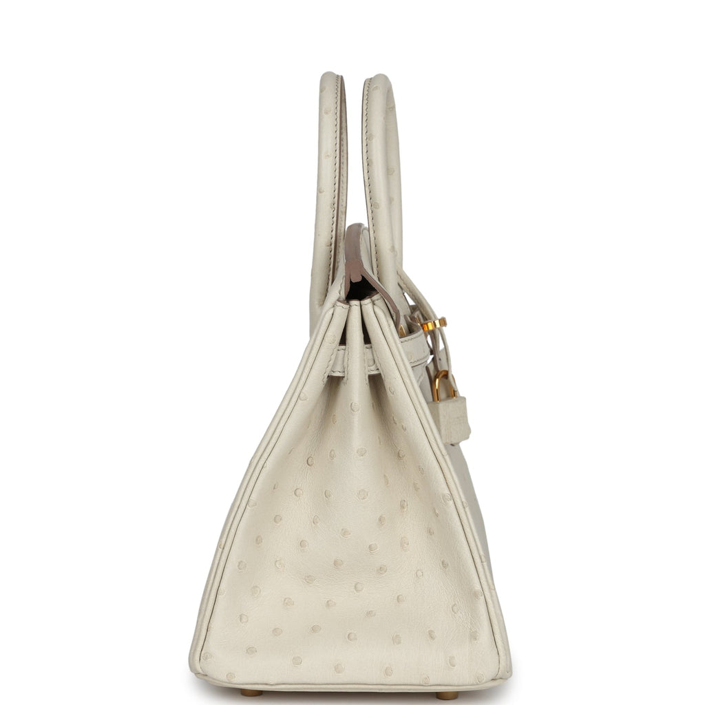 Hermès Birkin 25 Beton Ostrich Gold Hardware