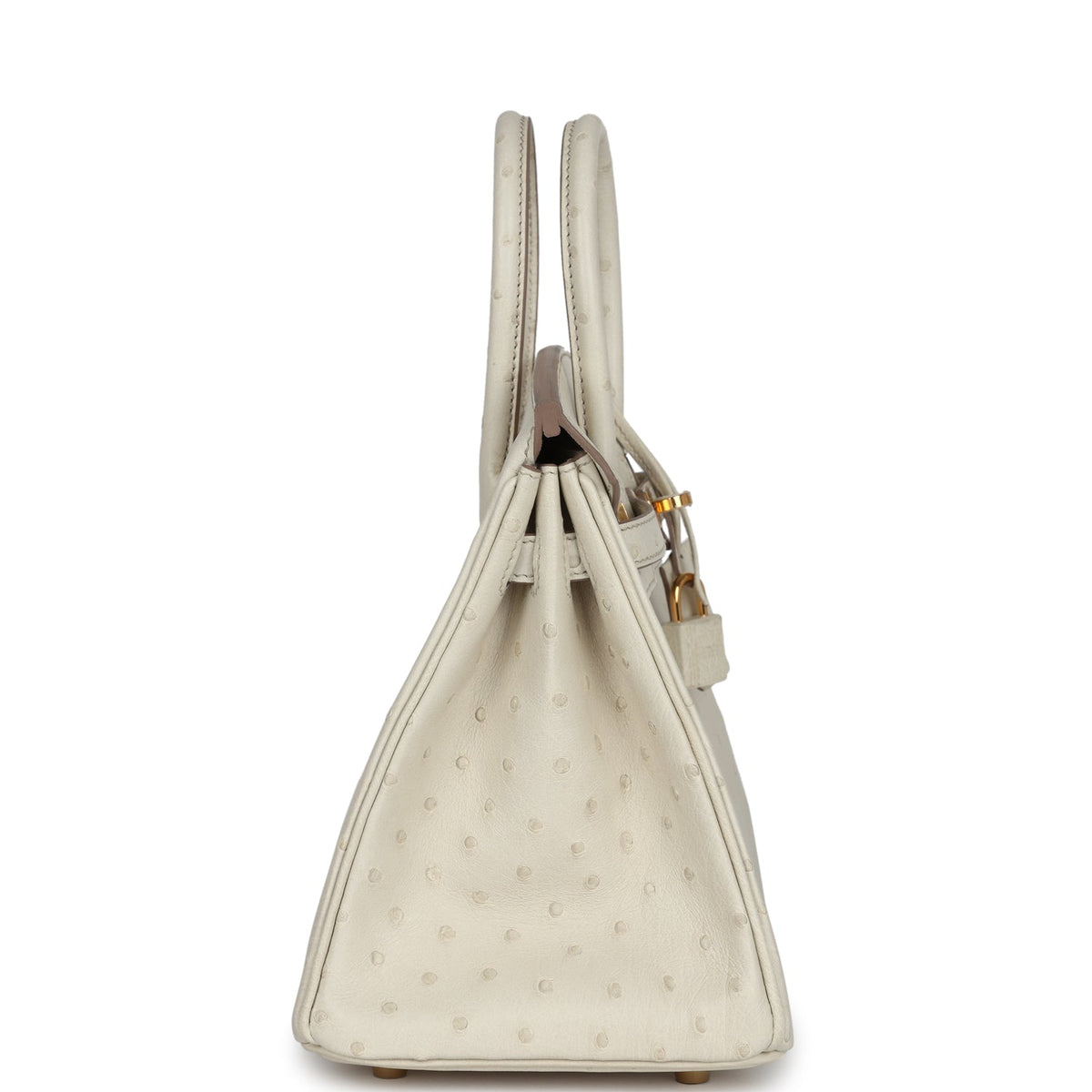 Hermès Birkin 25 Beton Ostrich Gold Hardware