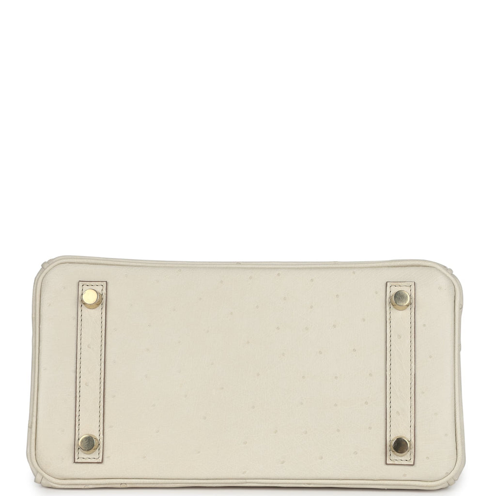 Hermès Birkin 25 Beton Ostrich Gold Hardware