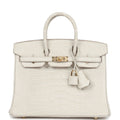 Hermès Birkin 25 Beton Matte Faux Leather Gold Hardware