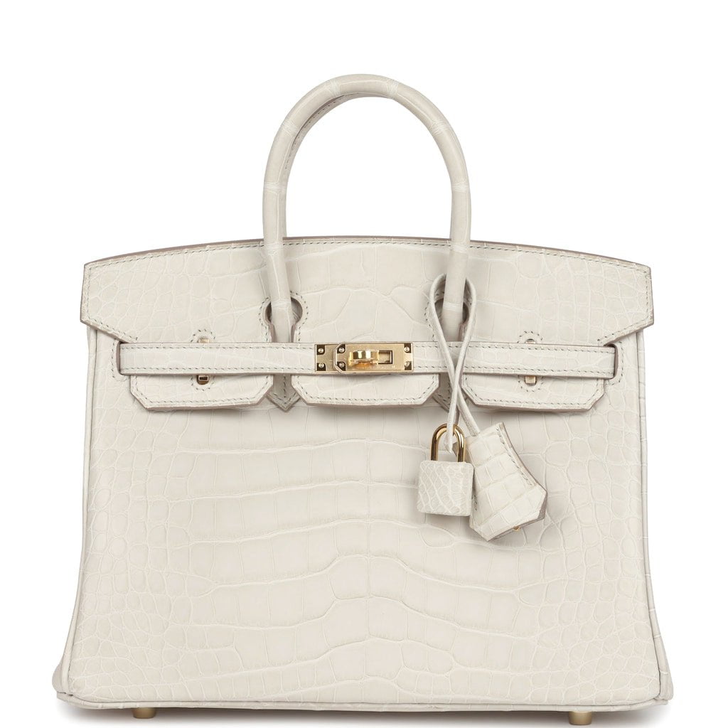Hermès Birkin 25 Beton Matte Faux Leather Gold Hardware