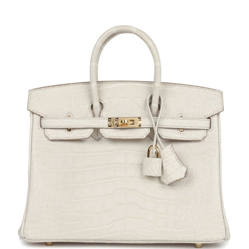 Hermès Birkin 25 Beton Matte Faux Leather Gold Hardware