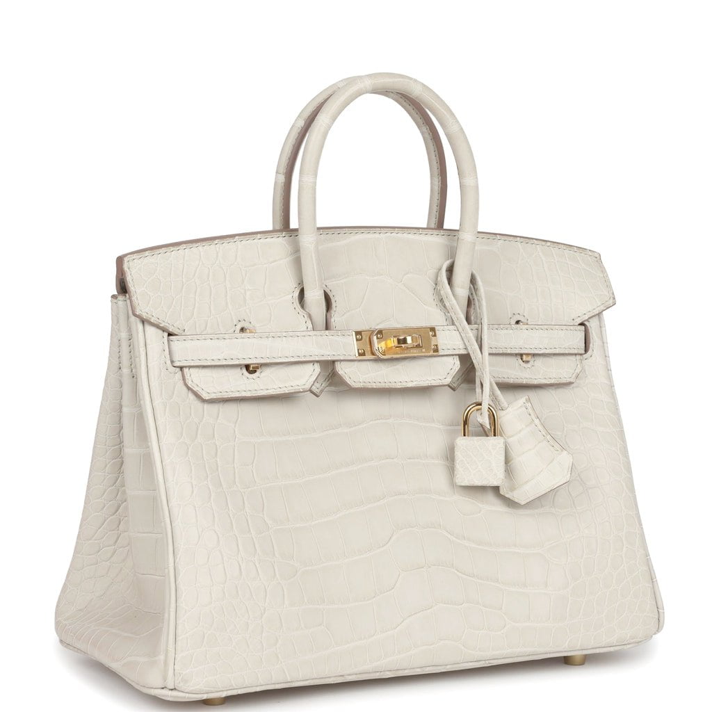 Hermès Birkin 25 Beton Matte Faux Leather Gold Hardware
