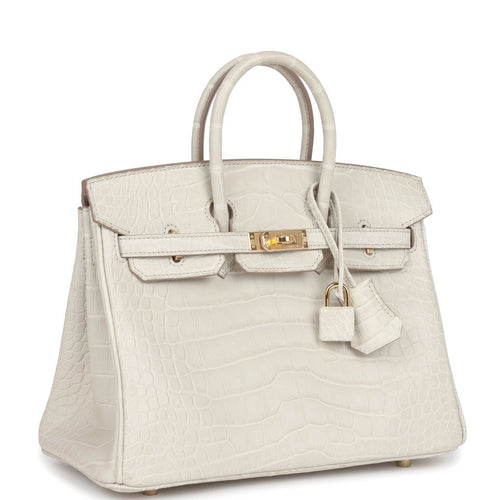 Hermès Birkin 25 Beton Matte Faux Leather Gold Hardware