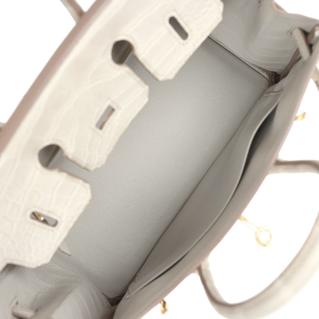 Hermès Birkin 25 Beton Matte Faux Leather Gold Hardware