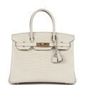 Hermès Birkin 30 Beton Matte Faux Leather Gold Hardware