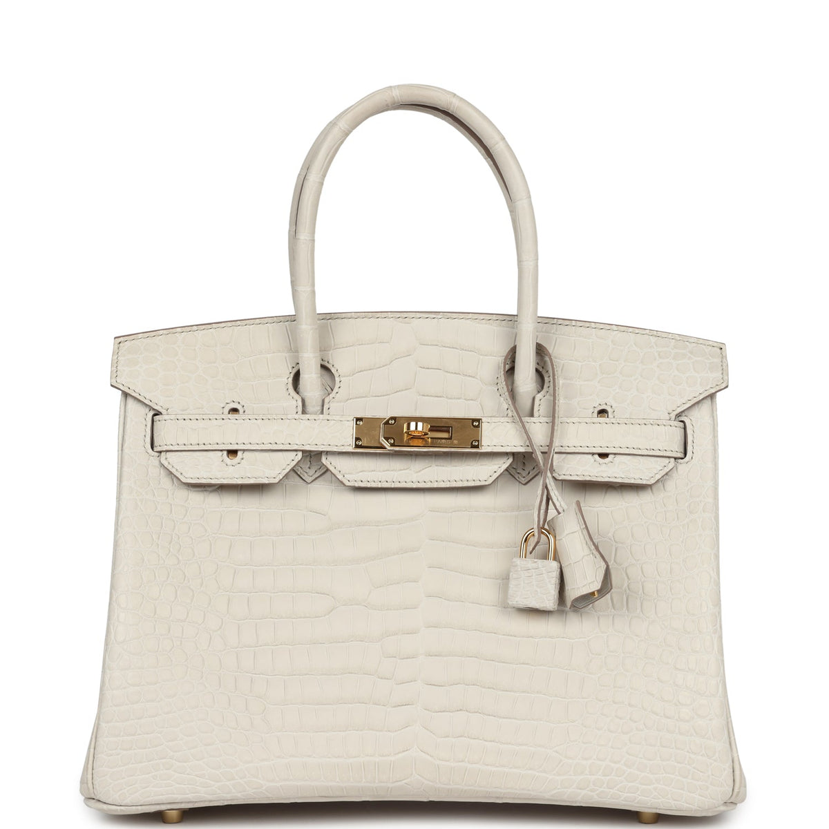 Hermès Birkin 30 Beton Matte Faux Leather Gold Hardware