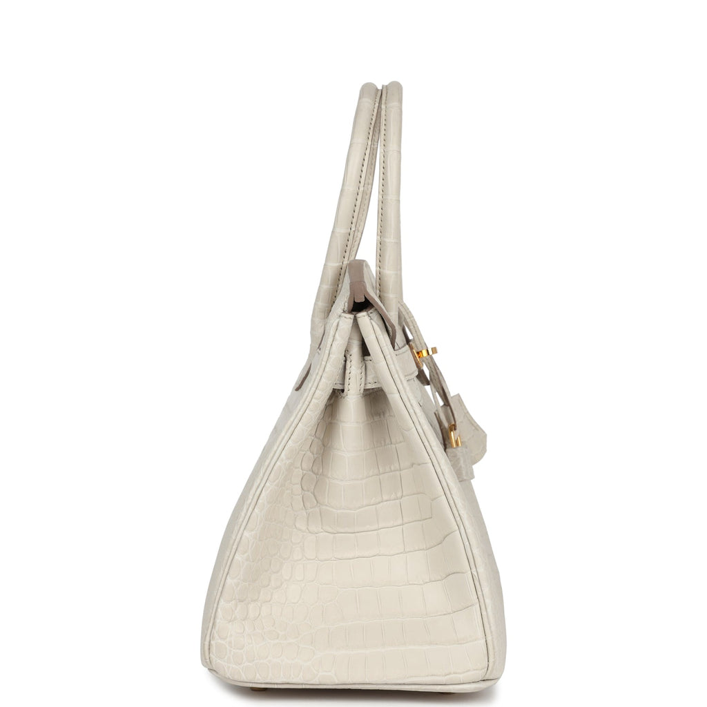 Hermès Birkin 30 Beton Matte Faux Leather Gold Hardware