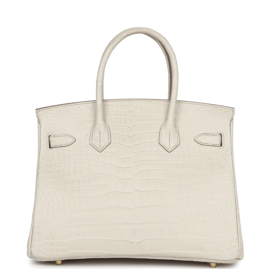 Hermès Birkin 30 Beton Matte Faux Leather Gold Hardware