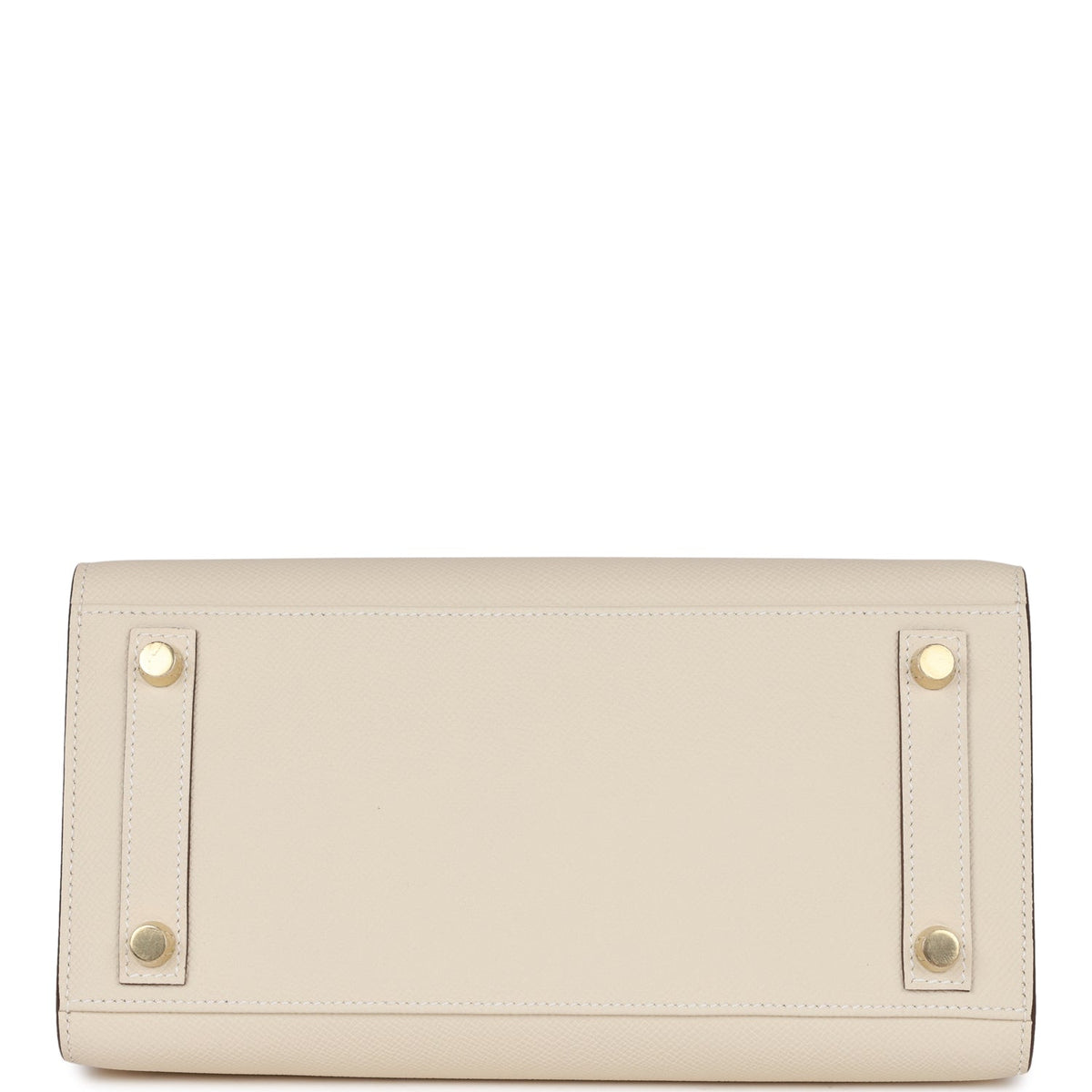 Hermès Special Order (HSS) Birkin Sellier 25 Craie and Gris Asphalte Epsom Brushed Gold Hardware