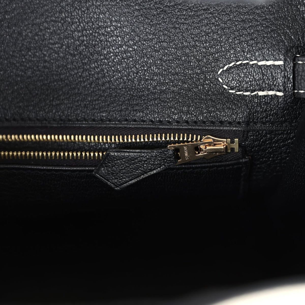 Hermès Special Order (HSS) Birkin 25 Craie and Black Togo Brushed Gold Hardware