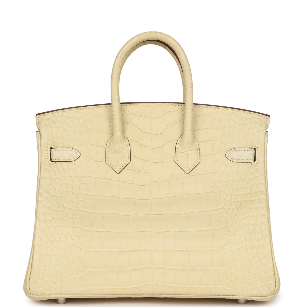 Hermès Birkin 25 Vanille Matte Faux Leather Palladium Hardware