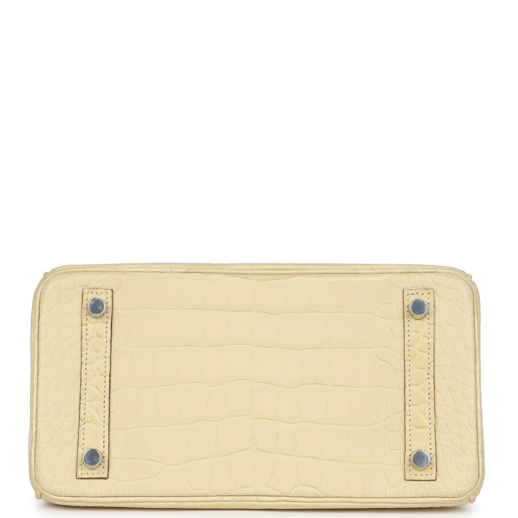 Hermès Birkin 25 Vanille Matte Faux Leather Palladium Hardware
