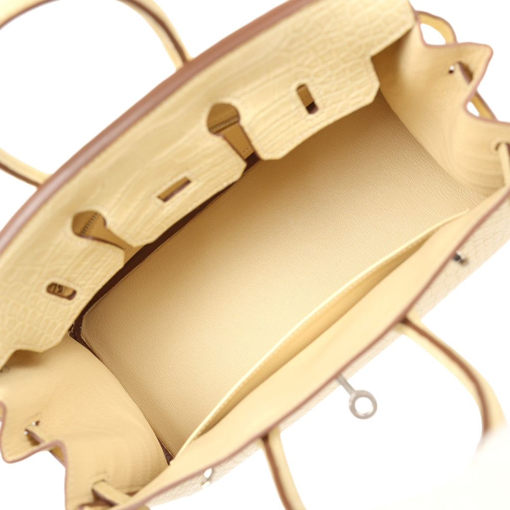 Hermès Birkin 25 Vanille Matte Faux Leather Palladium Hardware