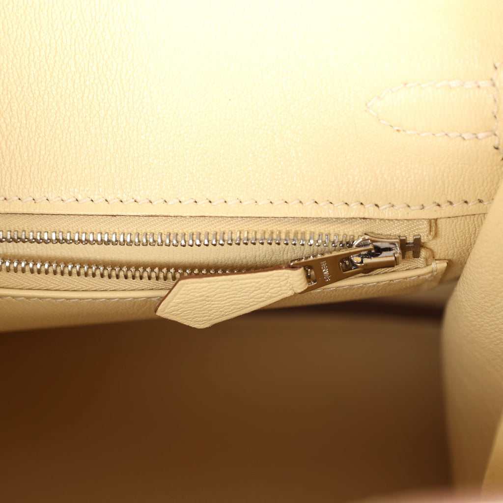 Hermès Birkin 25 Vanille Matte Faux Leather Palladium Hardware